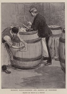 Marquage des marteaux-pilons et des barils à Woolwich - Percy F.S. Spence